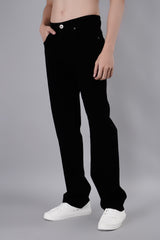 Black Relaxed Fit Stretch Jeans