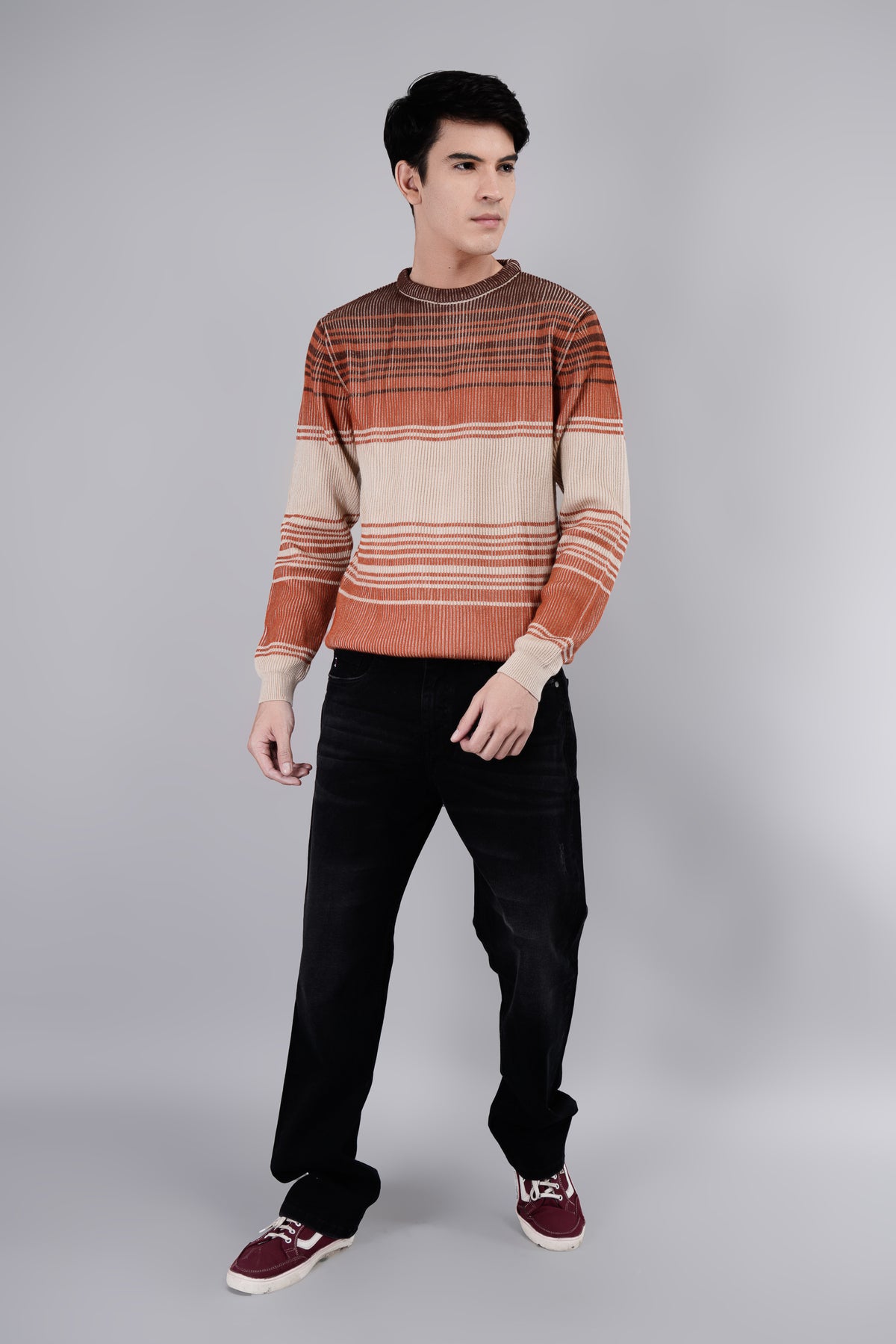 Black Relaxed Fit Stretch Jeans