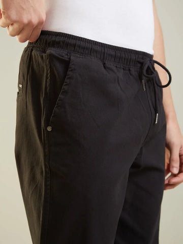 Black Regular Fit Jogger Tim Paris