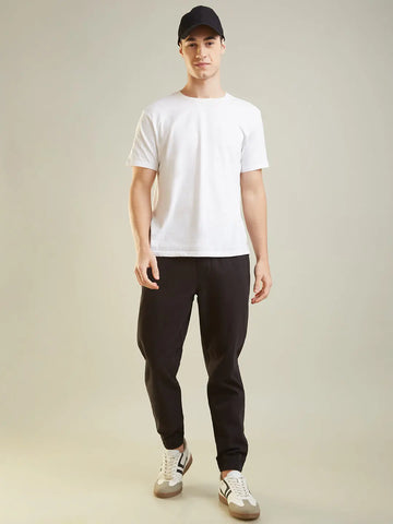 Black Regular Fit Jogger Tim Paris
