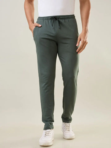 Olive Green Regular Fit Lounge Pants Tim Paris