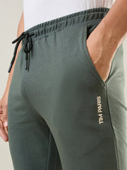 Olive Green Regular Fit Lounge Pants