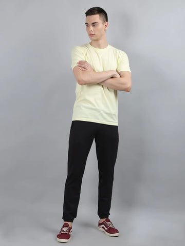 Black Regular Fit Stretch Lounge Pant Tim Paris