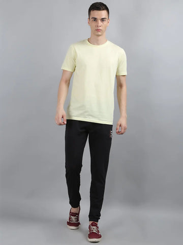 Black Regular Fit Stretch Lounge Pant Tim Paris