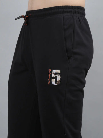 Black Regular Fit Stretch Lounge Pant Tim Paris
