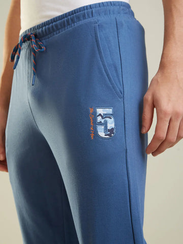 Stellar Blue Regular Fit Lounge Pants Tim Paris