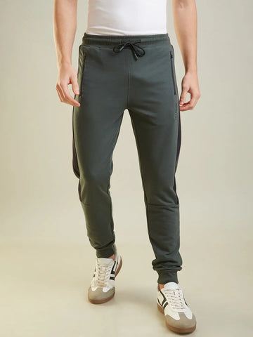 Green Regular Fit Lounge Pant Tim Paris