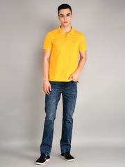 Lemon Yellow Solid Polo Tshirt