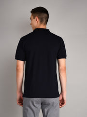 Navy Solid Polo Tshirt