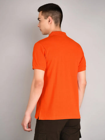 Red Solid Polo Tshirt Tim Paris