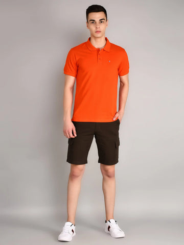 Red Solid Polo Tshirt Tim Paris