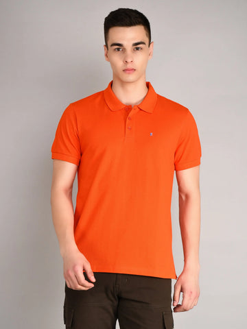 Red Solid Polo Tshirt Tim Paris