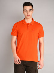 Red Solid Polo Tshirt