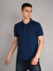 Sailor Blue Solid Polo T-Shirt