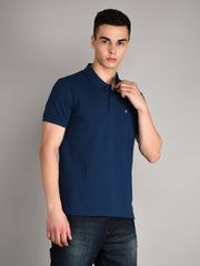 Sailor Blue Solid Polo T-Shirt