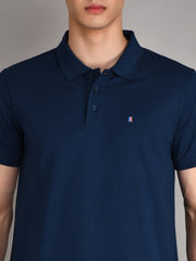 Sailor Blue Solid Polo T-Shirt