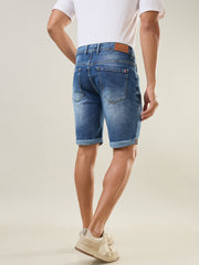 Blue Regular Fit Shorts