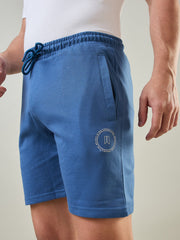 Stellar Blue Regular Fit Shorts