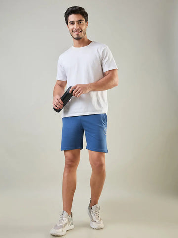 Stellar Blue Regular Fit Shorts Tim Paris