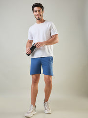 Stellar Blue Regular Fit Shorts