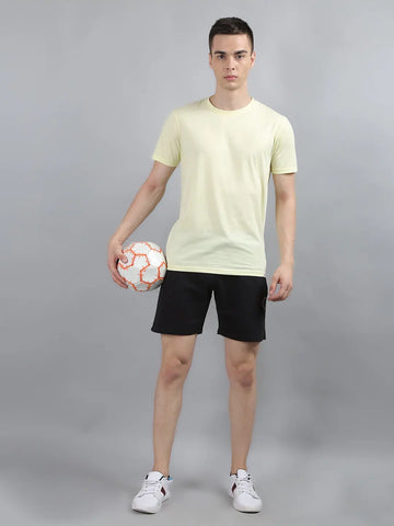 Jet Black Knitted Stretch Shorts Tim Paris