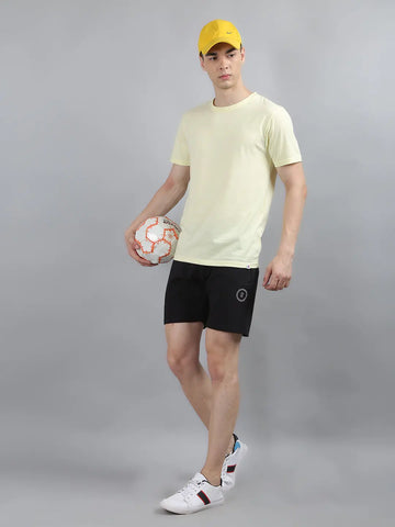 Jet Black Knitted Stretch Shorts Tim Paris