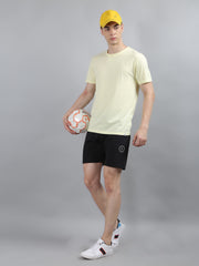 Jet Black Knitted Stretch Shorts