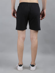 Jet Black Knitted Stretch Shorts