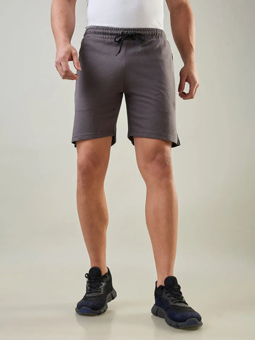 Poppy Seed Grey Regular Fit Shorts Tim Paris