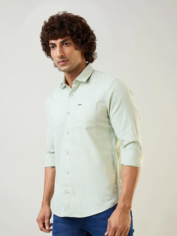 Pista Green Solid Shirt Tim Paris