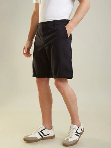 Black Regular Shorts Tim Paris