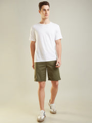 Olive Regular Fit Shorts