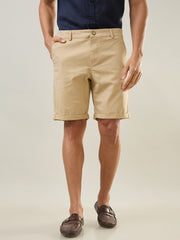Brown Regular Fit Shorts
