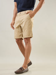 Brown Regular Fit Shorts