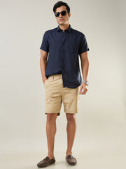 Brown Regular Fit Shorts