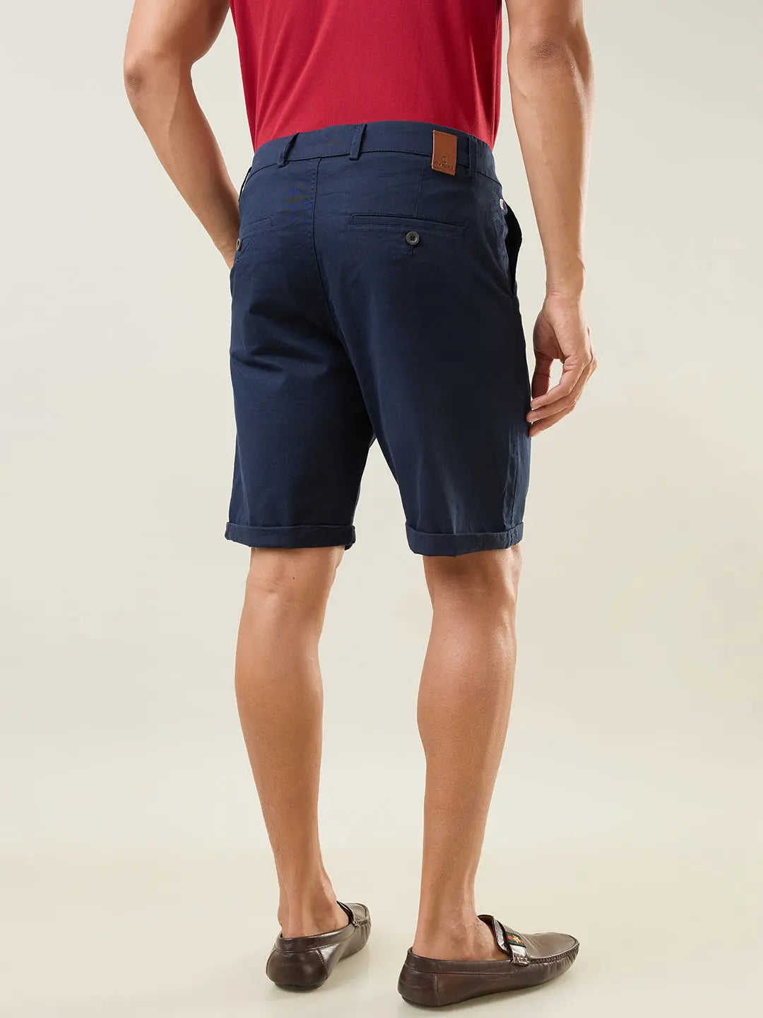 Navy Blue Regular Fit Shorts TIM PARIS