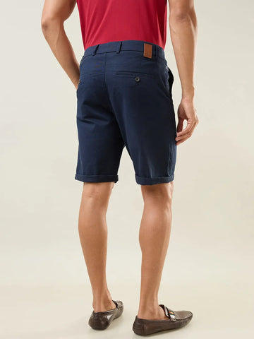 Navy Blue Regular Fit Shorts TIM PARIS