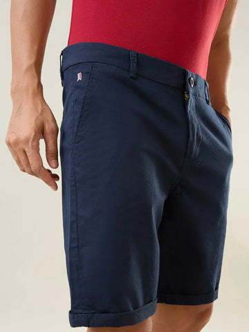 Navy Blue Regular Fit Shorts TIM PARIS