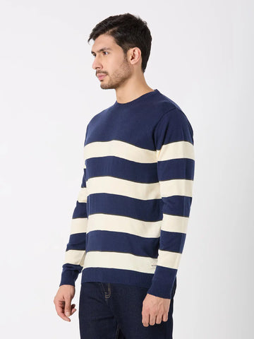 Dress Blue Solid Regular Fit Pullovers TIM PARIS