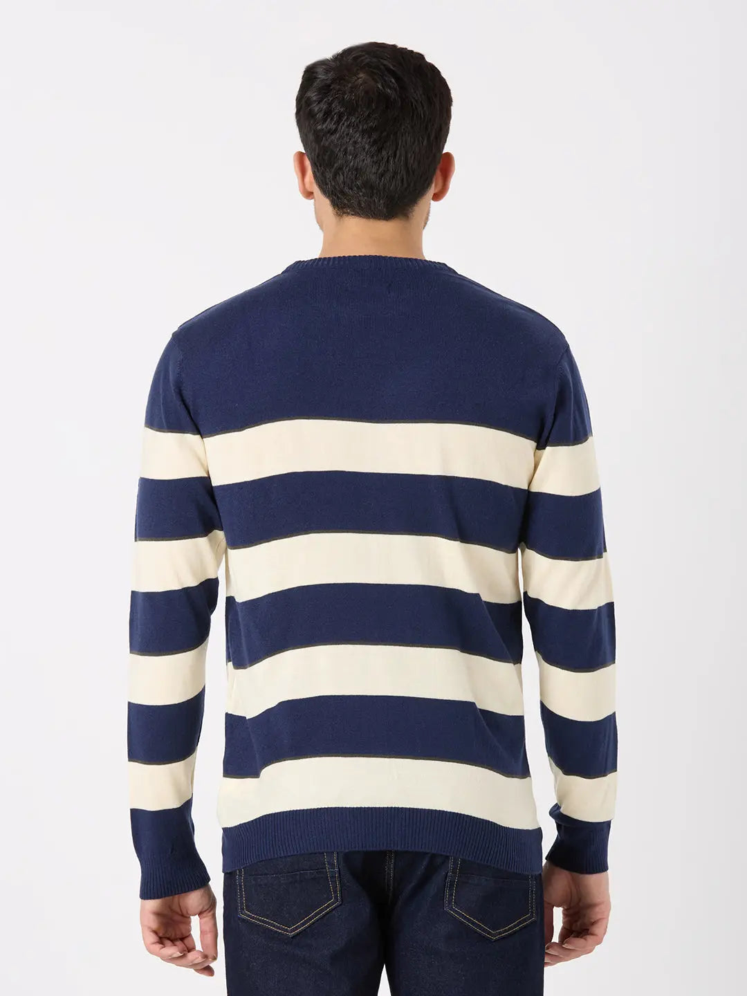 Dress Blue Solid Regular Fit Pullovers TIM PARIS