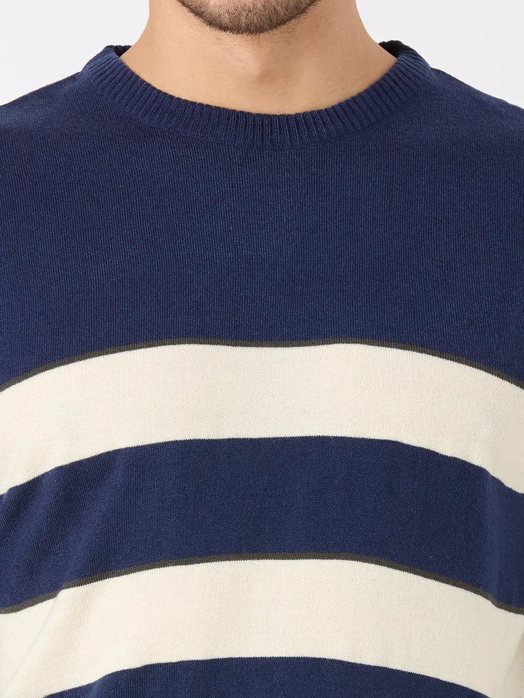 Dress Blue Solid Regular Fit Pullovers TIM PARIS