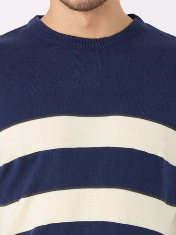 Dress Blue Solid Regular Fit Pullovers TIM PARIS