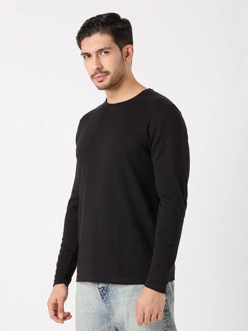 Black Striped Regular Fit Pullovers TIM PARIS