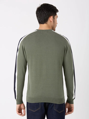 Green Cut & Sew Regular Fit Pullovers TIM PARIS