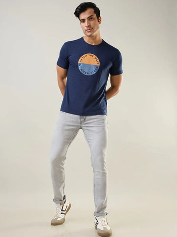 Black Irish Printed Regular Fit T-Shirt TIM PARIS