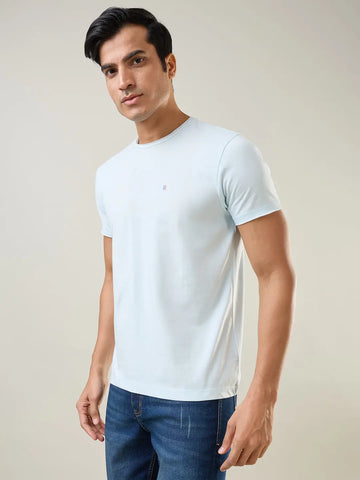 Cooling Spray Light Blue Solid T-Shirt Tim Paris