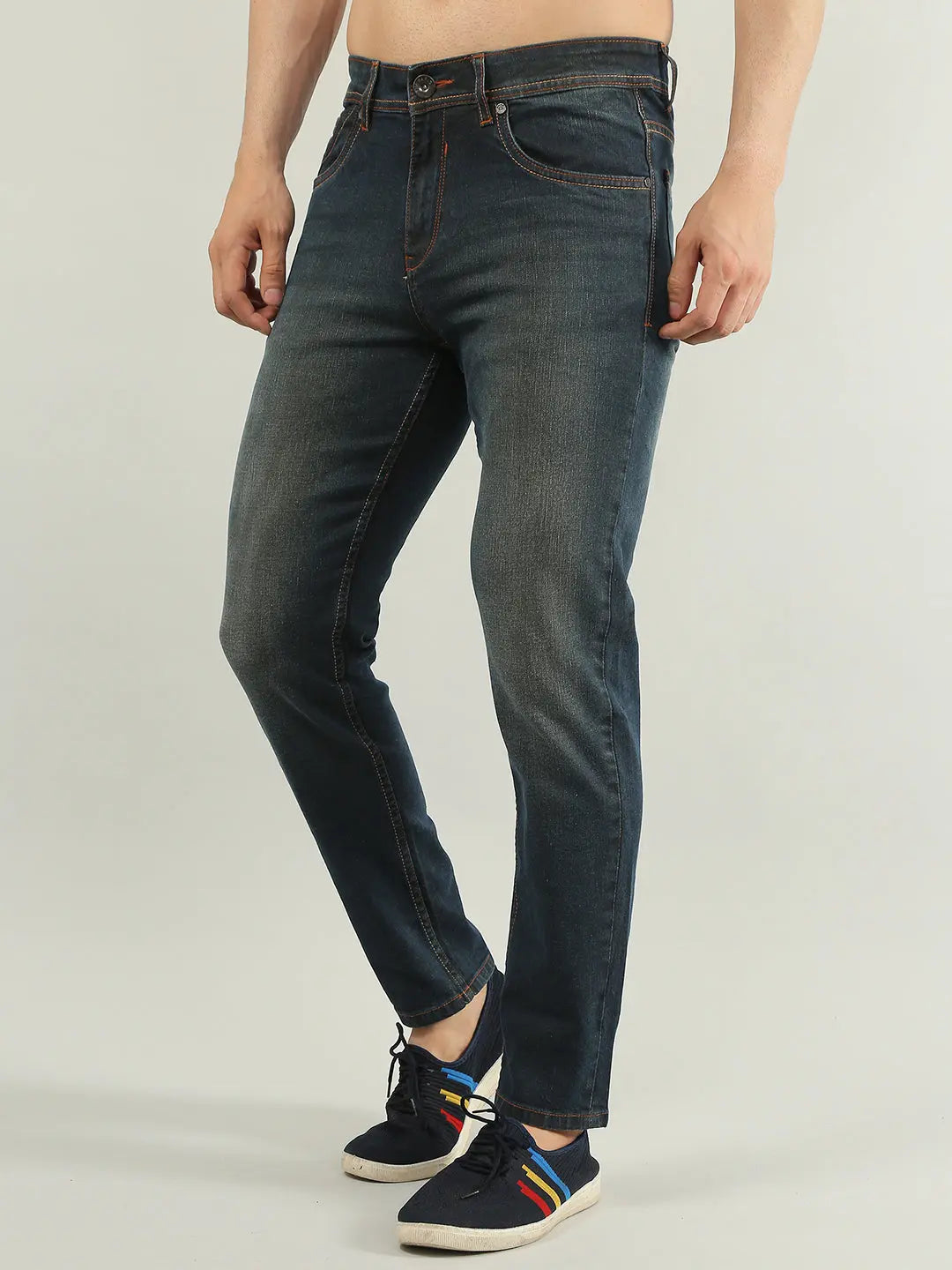 Dark Wash Ferdinand Slim Tapered Jeans TIM PARIS