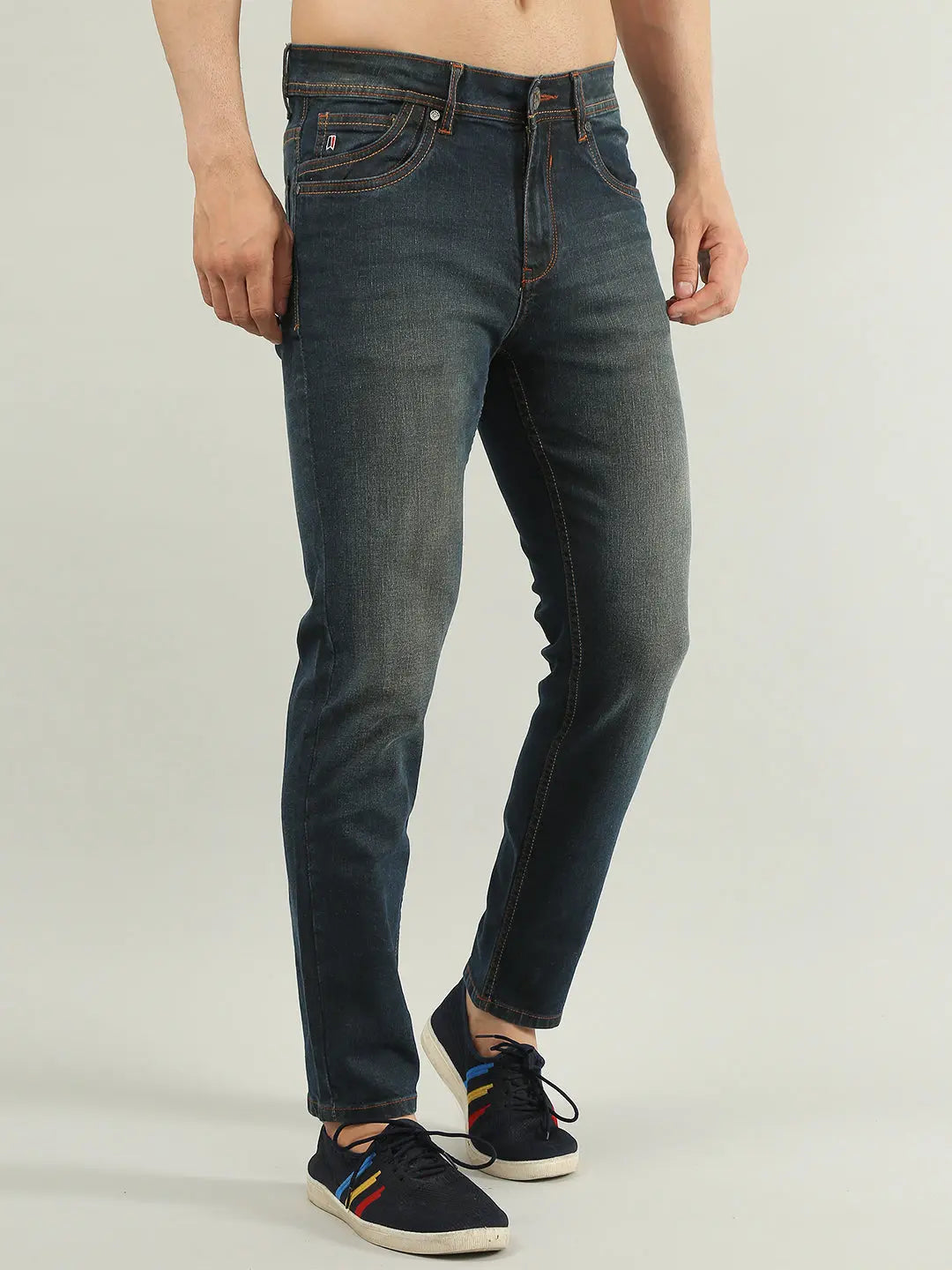 Dark Wash Ferdinand Slim Tapered Jeans TIM PARIS