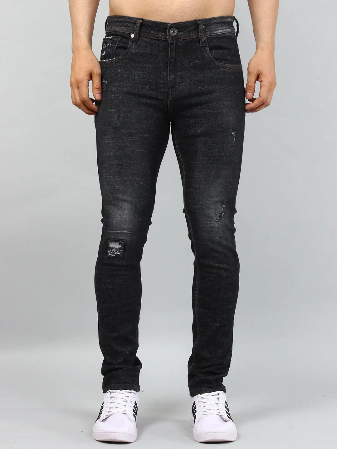 Black Ferdinand Slim Tapered Fit Jeans Tim Paris