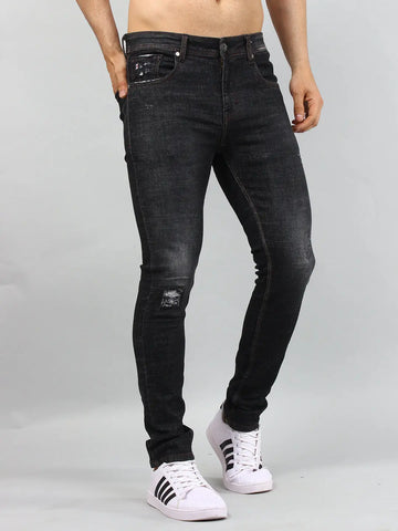 Black Ferdinand Slim Tapered Fit Jeans Tim Paris